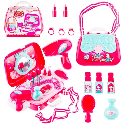фото Набор салон красоты с феном в сумочке- косметичке. набор для юной принцессы в сумочке toygalaxy