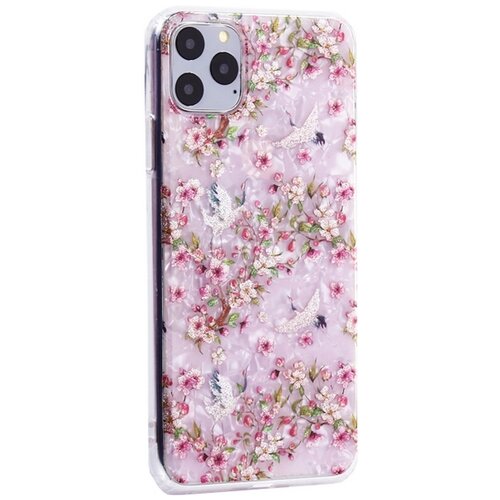 фото "чехол-накладка пластиковый mitrifon для iphone 11 pro max (6.5"") с силиконовыми бортами розовый вид №1"