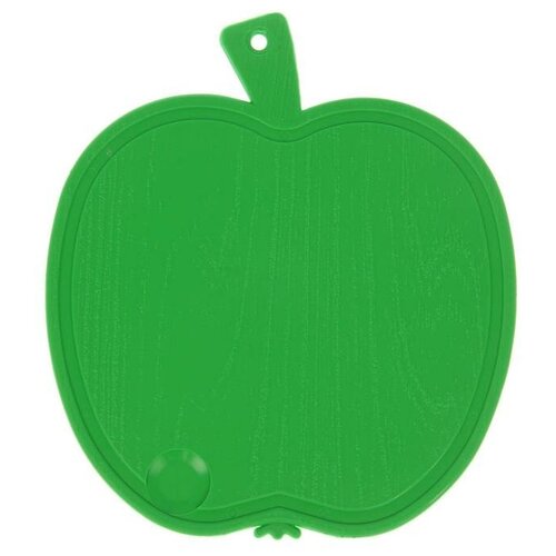 фото Доска разделочная «яблоко» skiico kitchenware 23х20 см / кухонная разделочная доска для овощей и фруктов в виде яблока зеленая