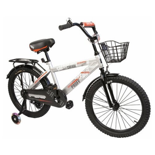 фото Велосипед 16" детский двухколесный, с корзинкой, bl0105/1 серебро safari