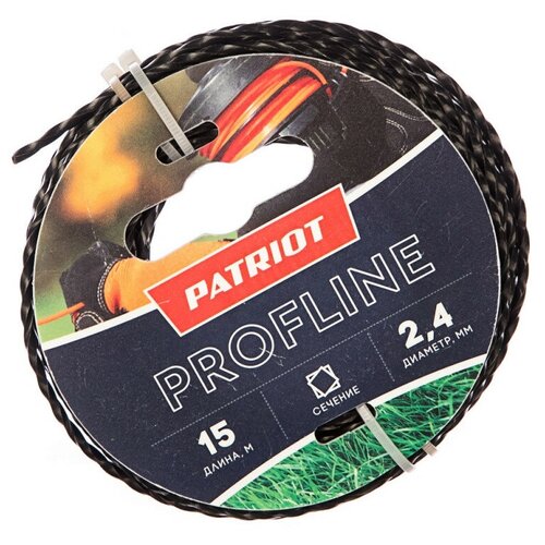 фото Леска для триммера patriot profline d 2,4 мм l 15 м скр. квадрат (805402206 2 шт.