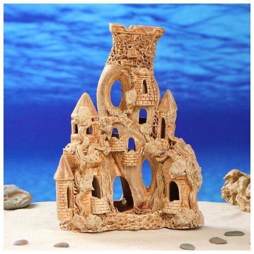 фото Сувенир аквариумный "замок капуэро" м6, 12*24*33 см 1229372 керамика ручной работы