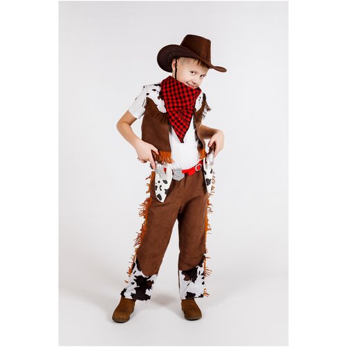 фото Карнавальный костюм детский "ковбой гарри" (коричневый, р- р 30) elite classic