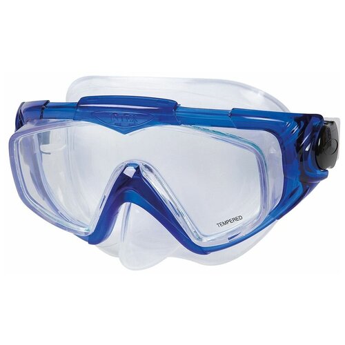 фото Маска для плавания silicone aqua pro mask синяя, от 14 лет intex