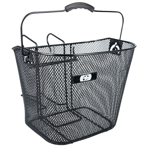 фото Передняя корзина на велосипед oxford front mesh basket быстросъёмная черный