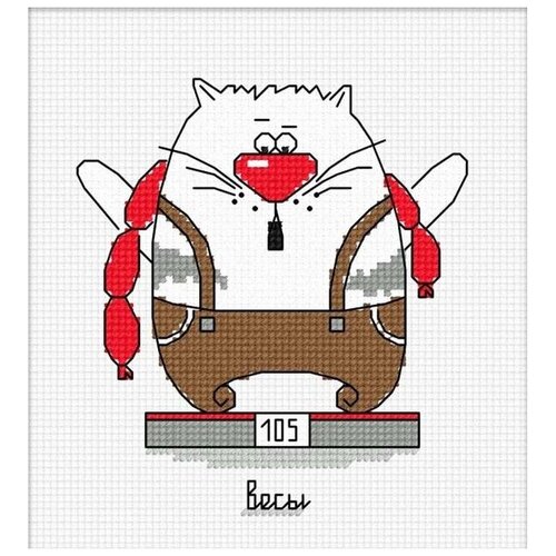 фото Набор для вышивания «кошачий гороскоп. весы», 11x12 см, овен