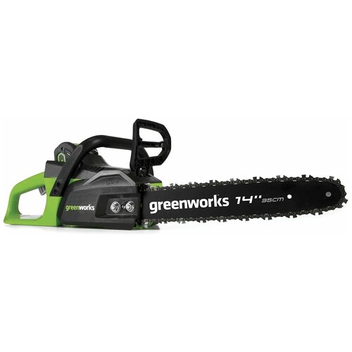 фото Цепная пила аккумуляторная greenworks gd40cs15, 40v, 35 см, бесщеточная, до 1,5 квт, без акб и зу