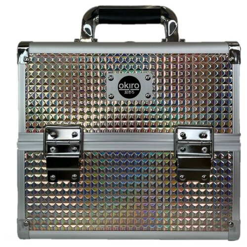 фото Бьюти кейс для визажиста okiro cwb 5350 радужный /чемоданчик для косметики / органайзер для бижутерии и аксессуаров/ бьюти бокс для мастера