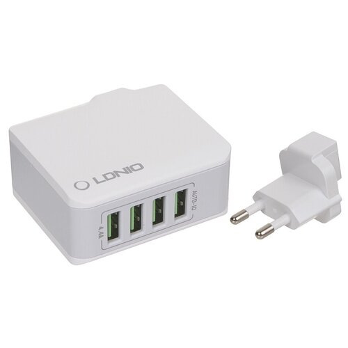 фото Зарядное устройство ldnio a4403 4xusb 4.4a 22w white