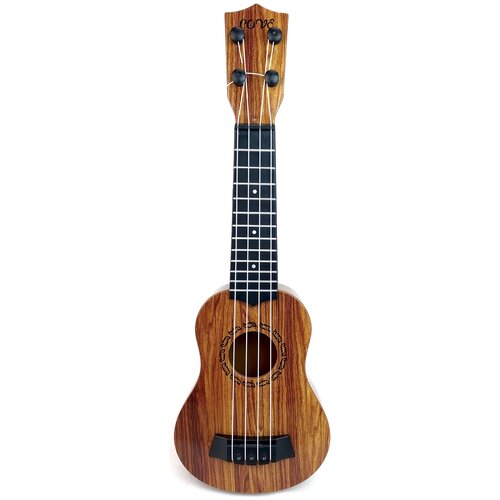 фото Детский музыкальный инструмент гитара ukulele 202-7, 4 струны, 38 см коричневая play smart