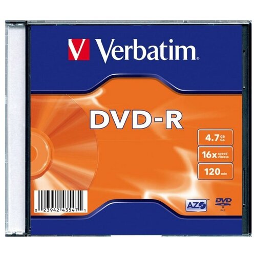 фото Оптический диск verbatim dvd-r 4.7 gb, 20 шт