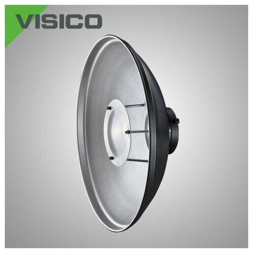 Фото - Портретная тарелка VISICO RF-550 55 см. черно-серебристая с байонетом Bowens. синхронизатор visico vc 801 tx для вспышек visico
