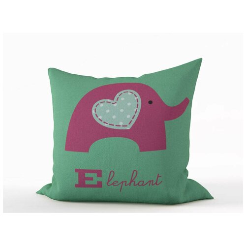 фото Декоративная подушка пурпурный слоник (45х45) stickbutik