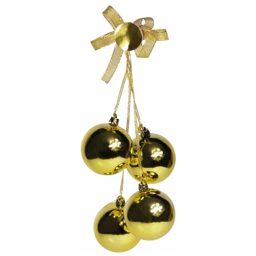 фото Подвеска - гроздь зеркальные шары, золотая, 36 см, snowhouse cb4-dl36g