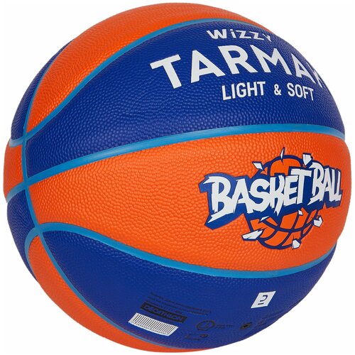 фото Мяч для баскетбола для детей до 10 лет wizzy размер 5, оранжево-синий tarmak x decathlon