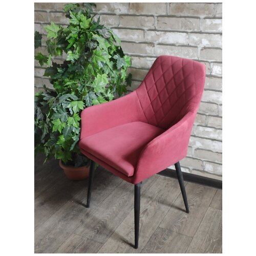 фото Evita стул-кресло "ар-деко" тк.maxx 325 бордо ноги черные 1 шт/кресло/ стул велюр/стул-кресло для гостиной/ стул- кресло для спальни/стул-кресло для кабинета