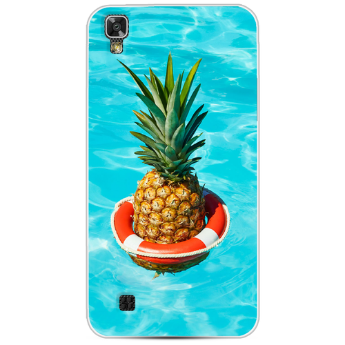 фото Силиконовый чехол ананас в бассейне на lg x power (k220ds) / элджи x power case place