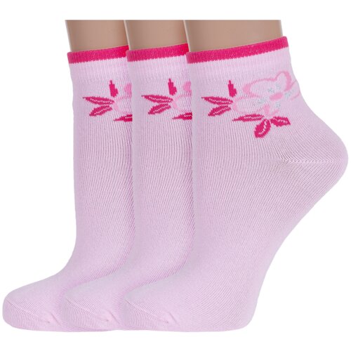 фото Женские носки rusocks укороченные, размер 23-25, розовый