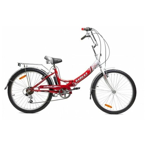 фото Складной городской велосипед, байкал - 24 (авт2412), красный