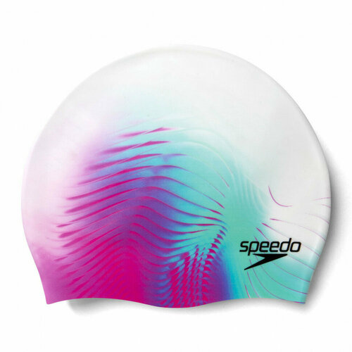 фото Шапочка для плавания speedo digital printed cap, мультиколор, силикон