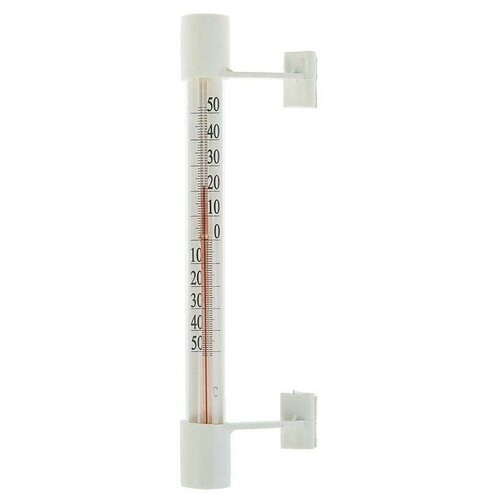 фото Пластиковый термометр оконный стеклянный "липучка" в картоне, 3 шт. yandex market