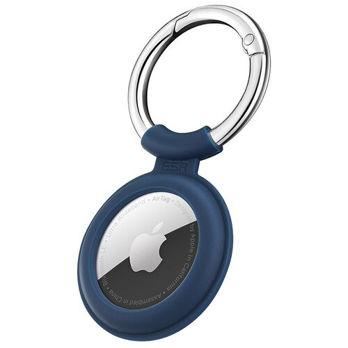 фото Чехол с карабином esr cloud tag keychain для трекера airtag (2021), синий