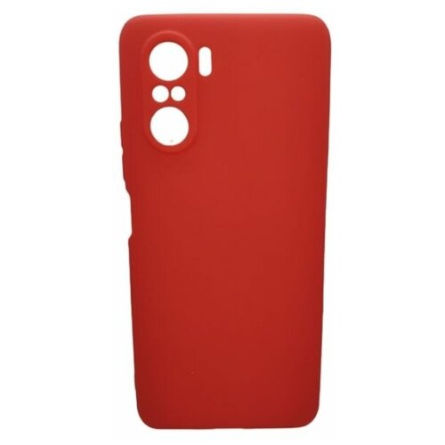 фото Xiaomi чехол силиконовый с защитой камеры xiaomi poco f3 (красный)