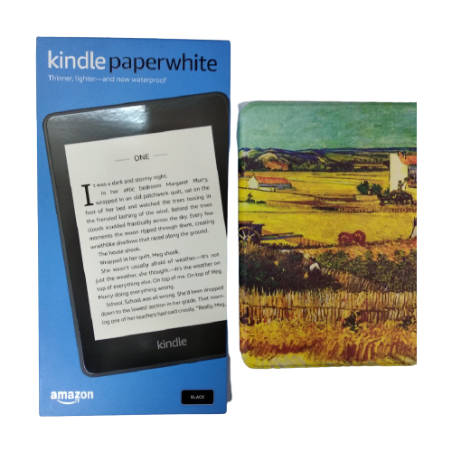 фото Электронная книга amazon kindle paperwhite 2018 8gb + обложка "поле"