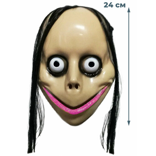 фото Карнавальная маска момо momo ужасы хоррор (пластик, на резинке, 24 см) starfriend