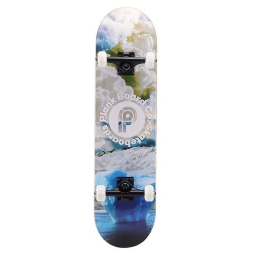 фото Скейтборд plank p20-skate-frosty, 31x8, белый/синий