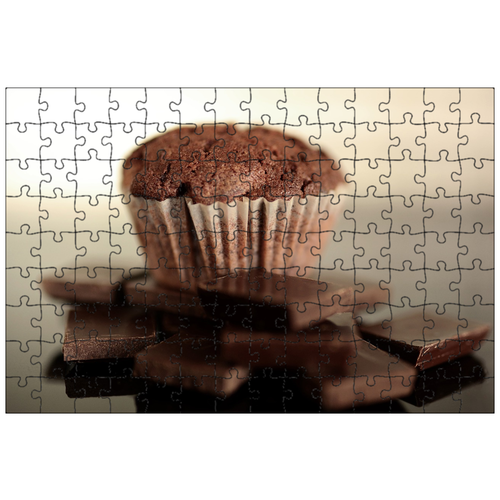 фото Магнитный пазл 27x18см."маффин, шоколадный кекс, печь" на холодильник lotsprints