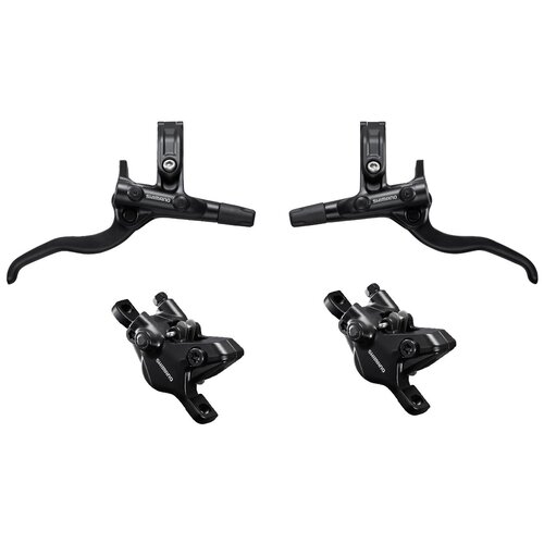 фото Shimano тормоз дисковый deore j-kit, bl(левый m4100)/br(передний mt410), полимерные колодки, 1000мм, emt4101jlfpra100