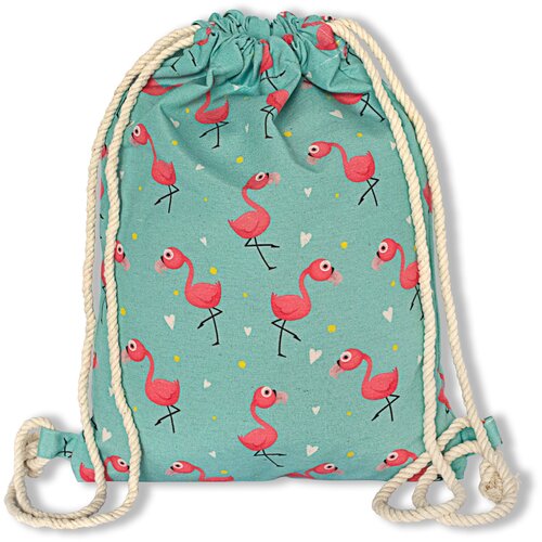 фото Пляжный рюкзак штучки, к которым тянутся ручки фламинго