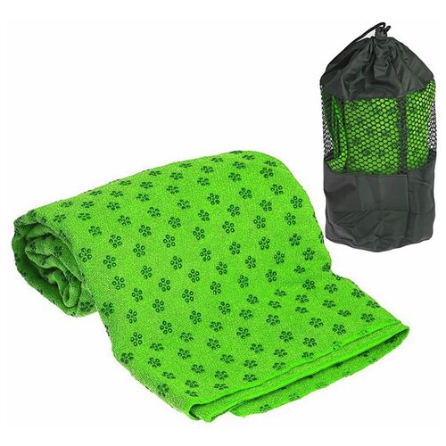 фото C28849-6 полотенце для йоги 183х63 (зеленое) с сумкой для переноски hawk