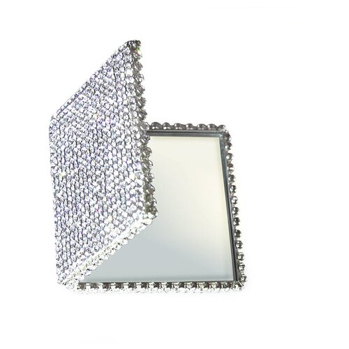 фото Зеркало с дерево, кристаллами сваровски, зеркало компактное у6зр100105 эстет