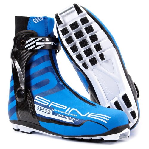 фото Ботинки для беговых лыж spine carrera carbon pro 598-s (2018-2019) синий/черный, р. 45