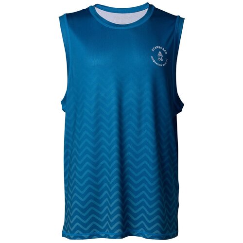 фото Мужская гидромайка с уф-защитой starboard mens sleeveless water shirt deep blue, синий, размер l