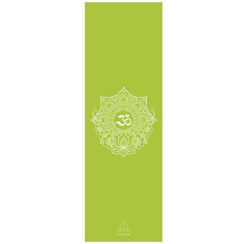фото Коврик для йоги, фитнеса и пилатеса dream om green germany, 4,5 мм, зеленый, в индивидуальной упаковке bodhi