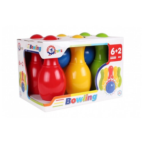 фото Технок т4692 игровой набор боулинг (6 кеглей и 2 шара)