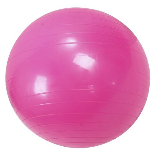 фото Фитбол, гимнастический мяч для занятий спортом, глянцевый, розовый, 55 см icon