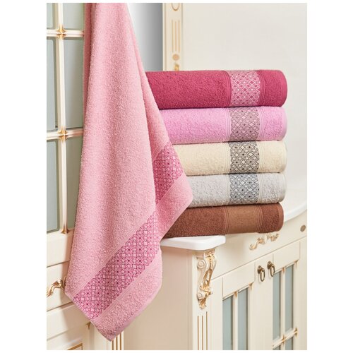 фото Diva afrodita полотенце henriette цвет: розовый br20151 (70х140 см)
