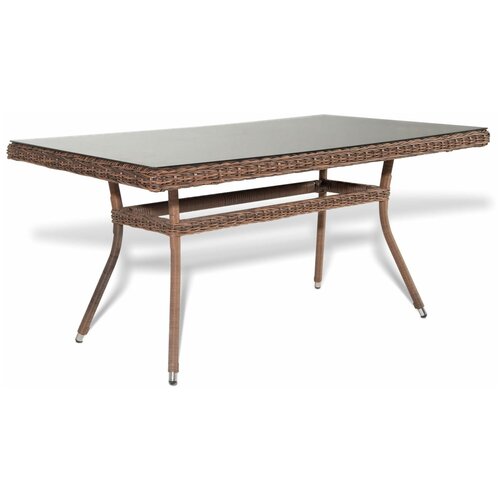 фото «латте» плетеный стол из искусственного ротанга, цвет коричневый 160х90см 4sis