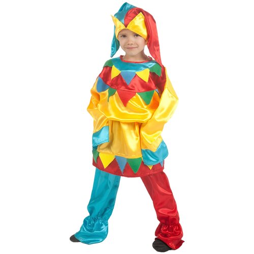 фото Карнавальный костюм для детей волшебный мир скоморох детский, 104-134 см
