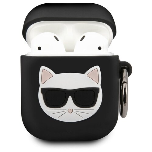 фото Чехол lagerfeld для airpods choupette silicone case with ring black karl lagerfeld