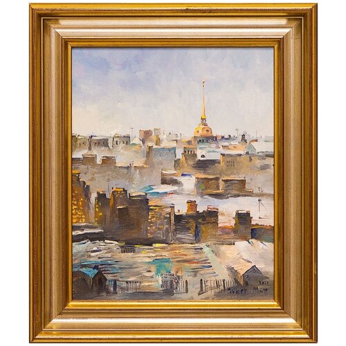 фото Картина маслом "крыши петербурга" миф русская живопись