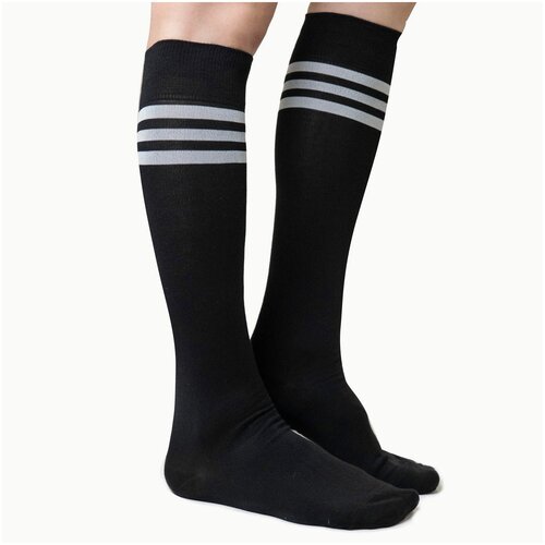 фото Гольфы unisex st. friday socks "полосатая классика", черные, размер 38-41