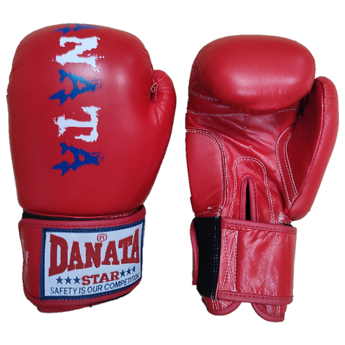 фото Боксерские перчатки из натуральной кожи dan hill 12 oz красные danata