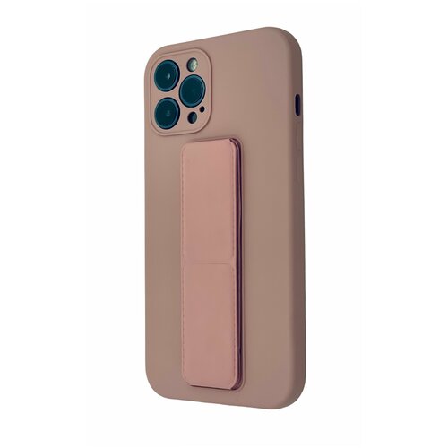 фото Чехол накладка защитная для iphone 12 pro max с подставкой и магнитом, цвет пудра техномарт