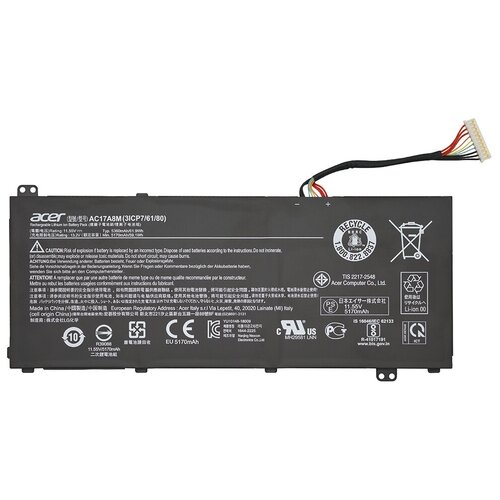 фото Аккумуляторная батарея для acer spin 3 sp314-51 62wh ov