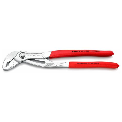 фото Knipex cobra® клещи переставные, 70 мм (2 3/4"), под ключ 60 мм, 300 мм, хром, 1к ручки